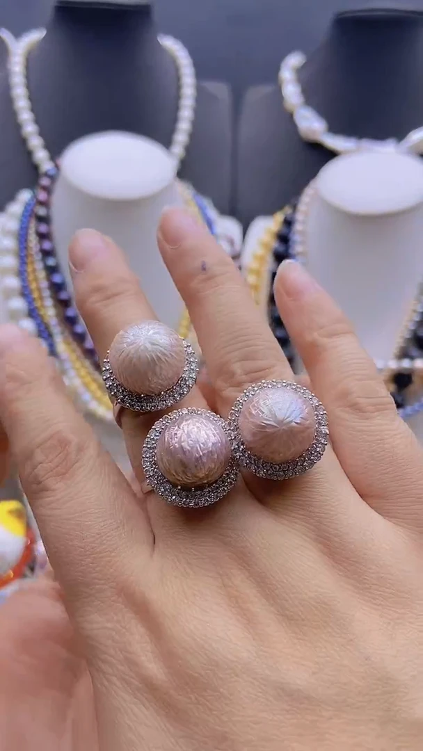 未镶嵌淡水珍珠原创设计1