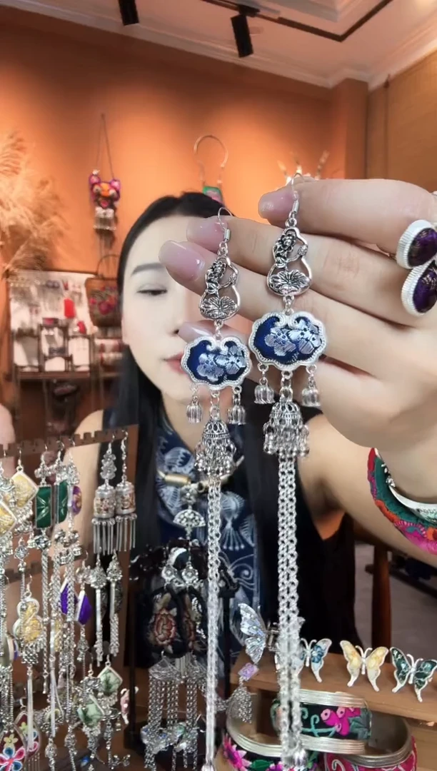 刺绣纯手工民族风耳环