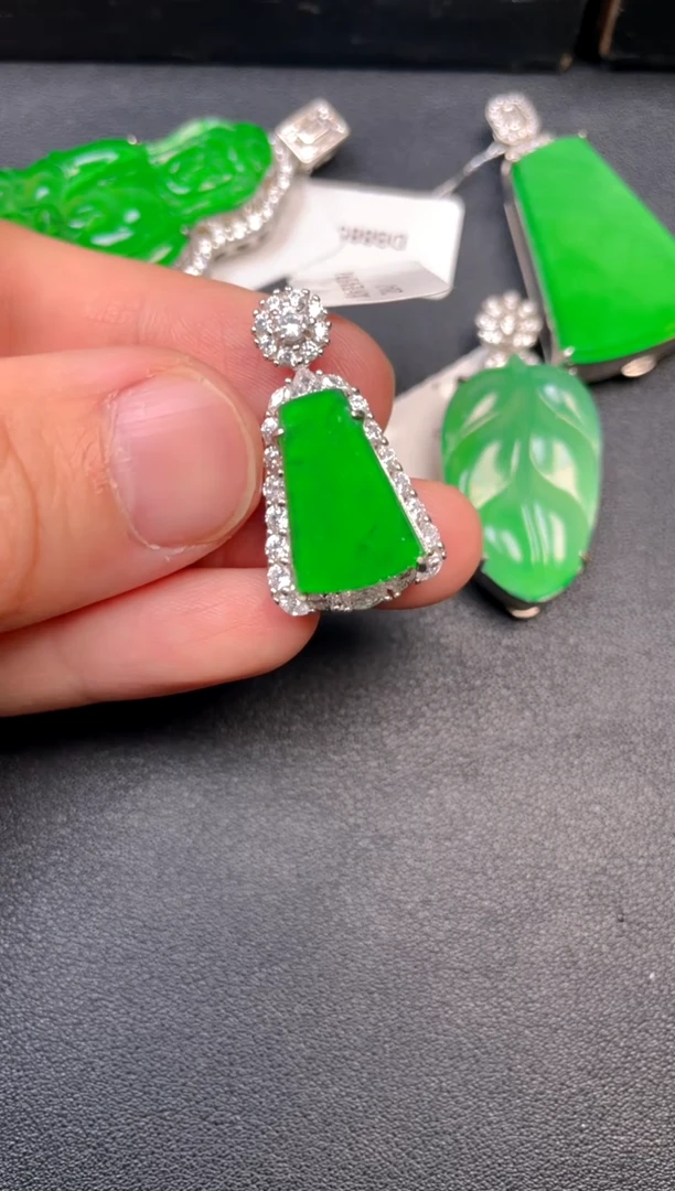 吊坠(不含链)银S925镶嵌翡翠dz