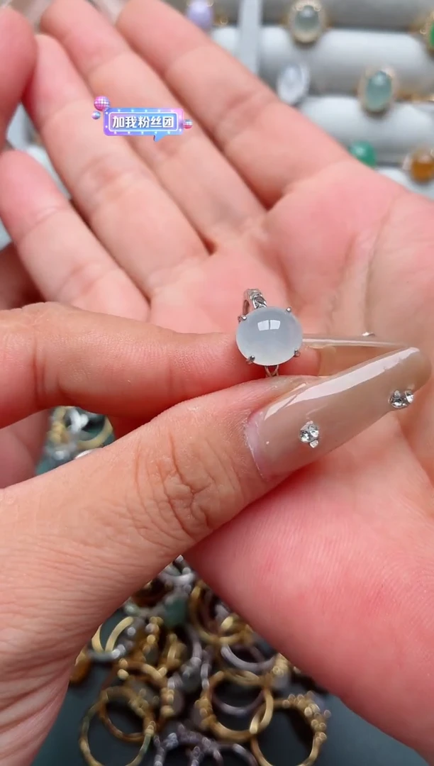 银S925镶嵌戒指翡翠.