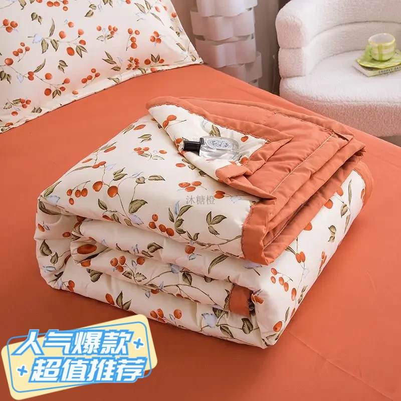 水洗棉夏凉被空调被夏季学生单人薄被子被芯儿童夏天可机洗夏被