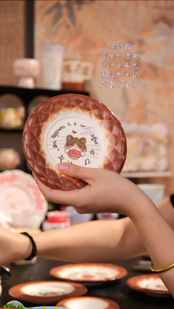 摆件景德镇手工手绘设计师款