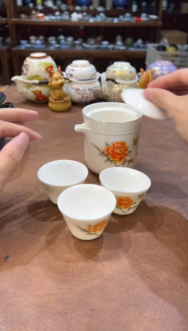 真的很便宜会开片的旅行茶具