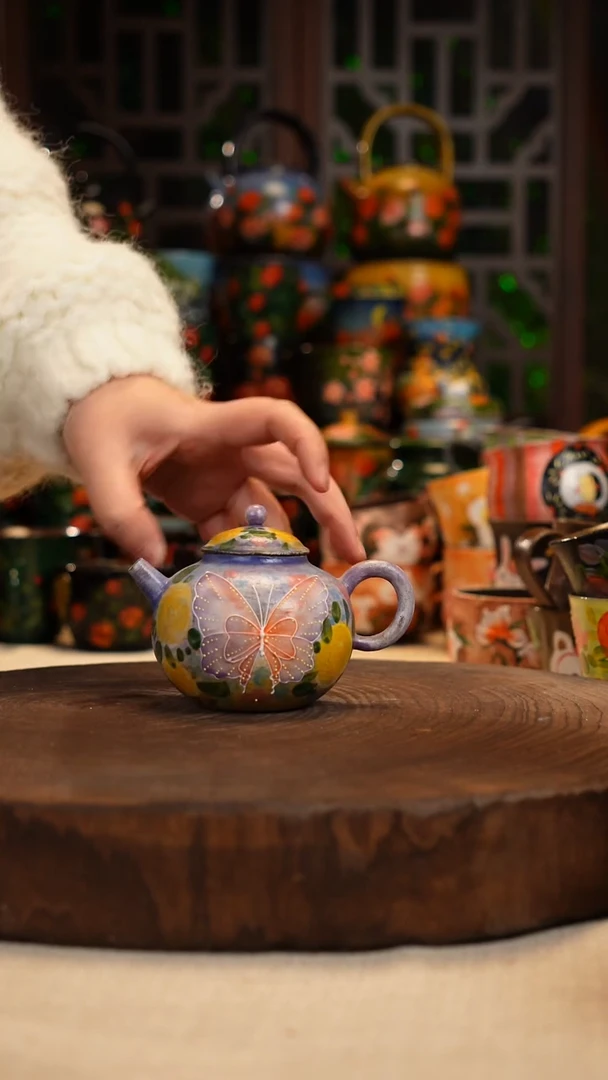 油画 手绘 釉 下彩