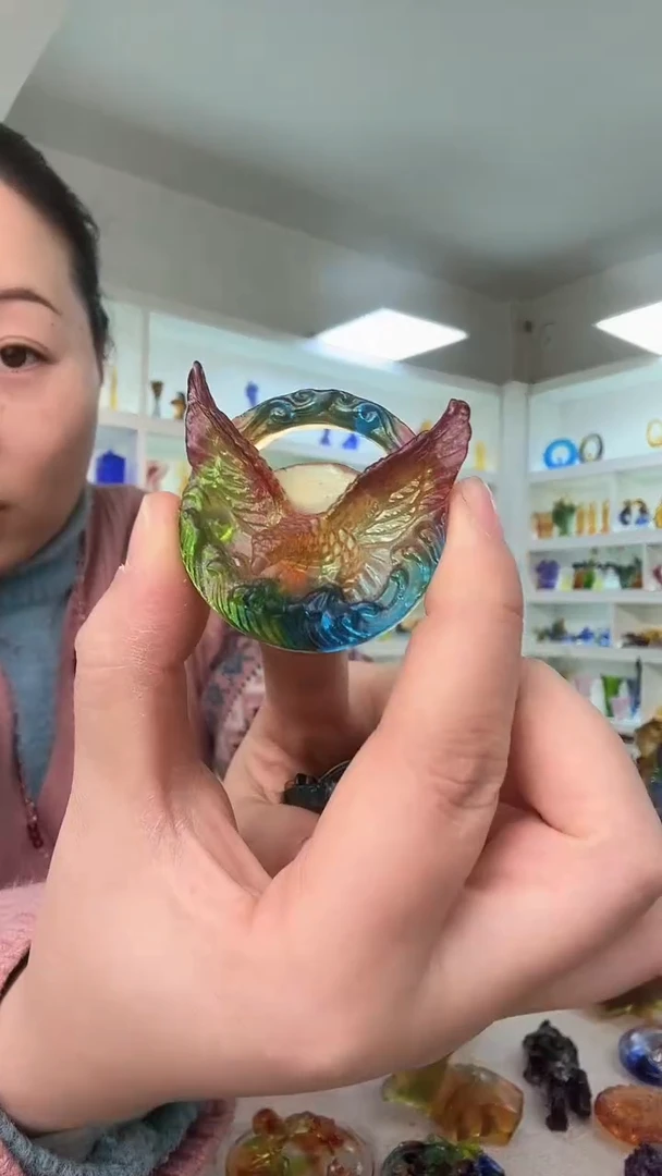 手工艺品琉璃大鹏展翅