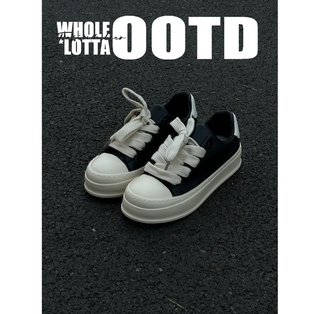 NewRockStarChoppa冬季小众增高厚底运动休闲ins男板鞋低帮面包鞋