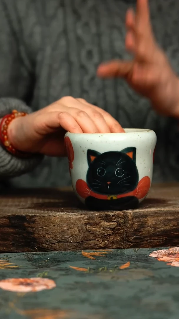 【闪购商品】杯釉下彩手工手绘同款陶器