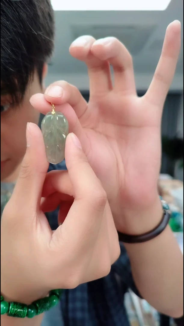 颈饰未镶嵌翡翠1744小叶子