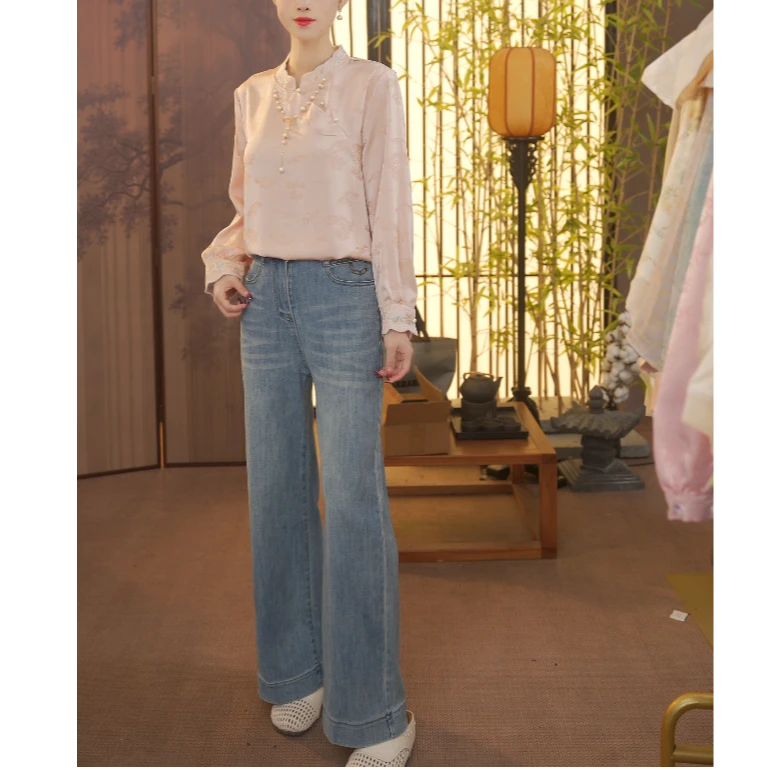 CJ 2025新中式精品高品质裤子牛仔裤夏上新YY05091602