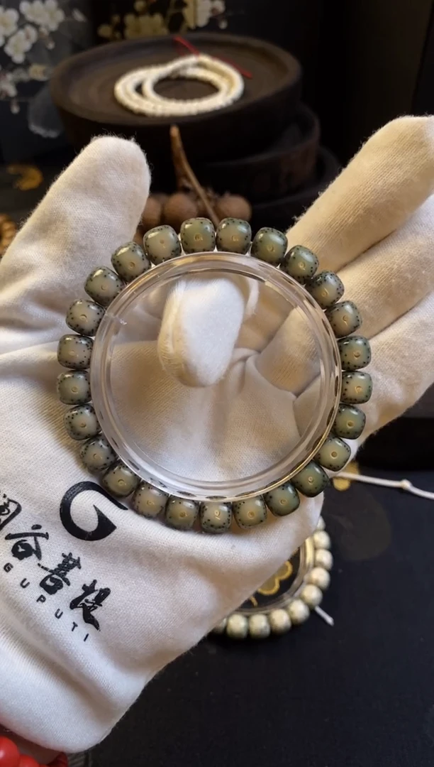 星月菩提手串9×8正月雀青黄金瞳