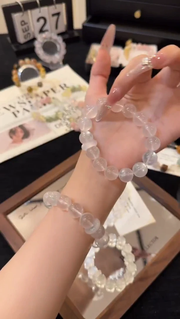 合金手链水晶奶白晶x2561