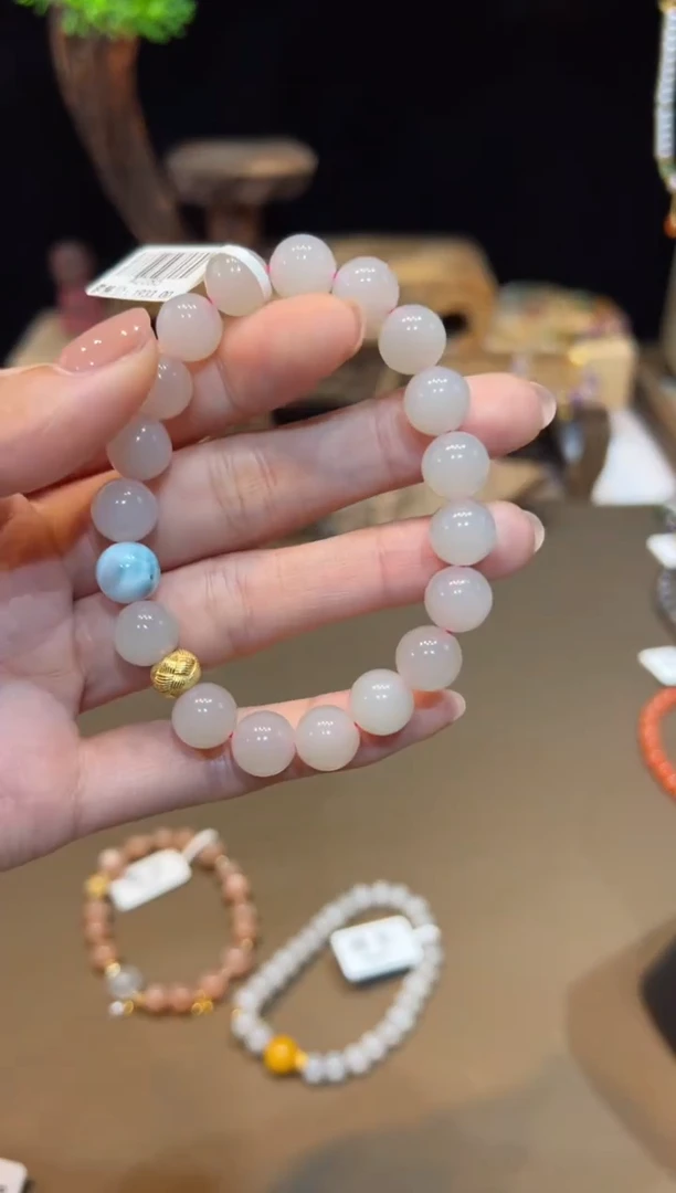 手链银S925镀金镶嵌和田玉手饰@@A2086