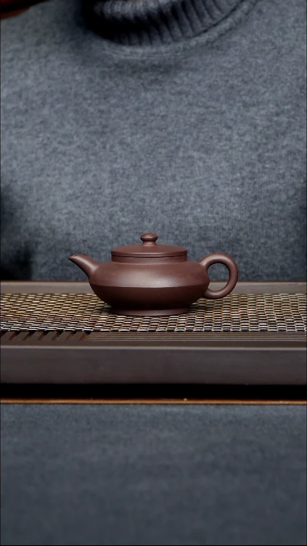 茶壶紫泥伯俊周盘原矿零添加大亨泥全手工制作170毫升