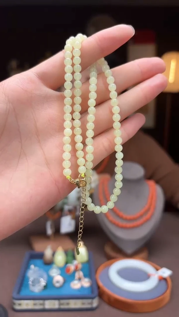 【闪购商品】和田玉F281【黄口项链】1625未镶嵌-