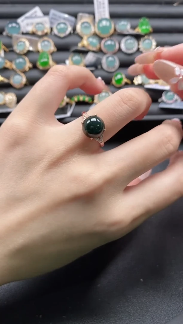 【闪购商品】翡翠戒指银S925镶嵌11111