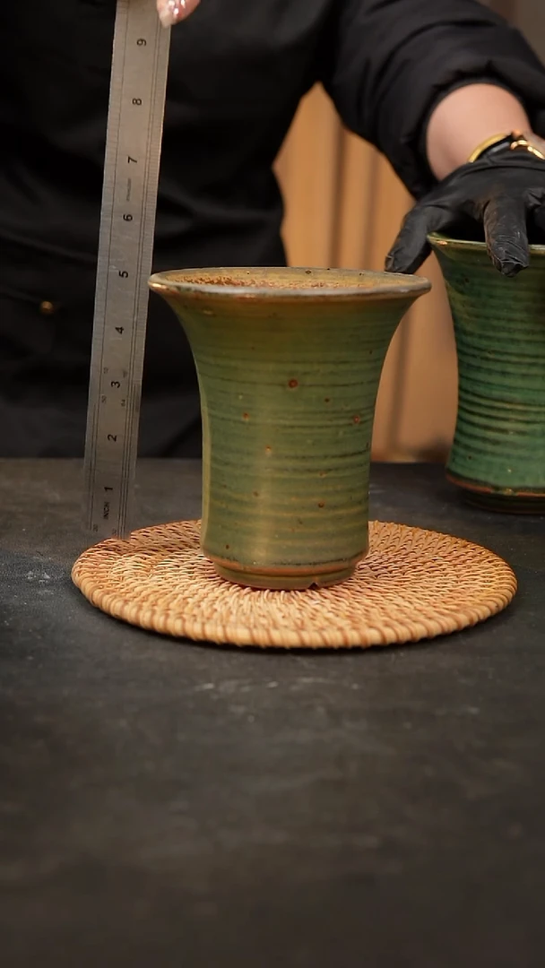 【闪购商品】瓷片泥泥手工花盆口11高14