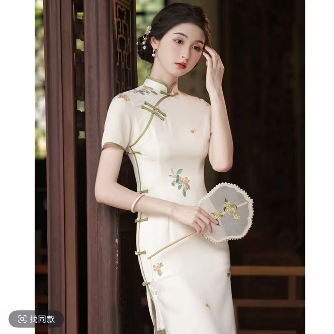 0743 米色 硕果 【夏实】 旗袍