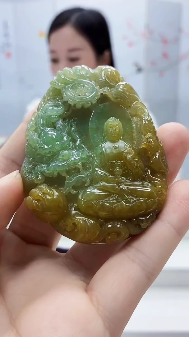 未镶嵌定制翡翠4852bb-毛货挂件93