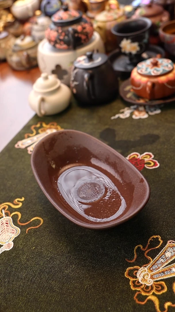 茶壶紫砂紫玉金砂元宝壶承