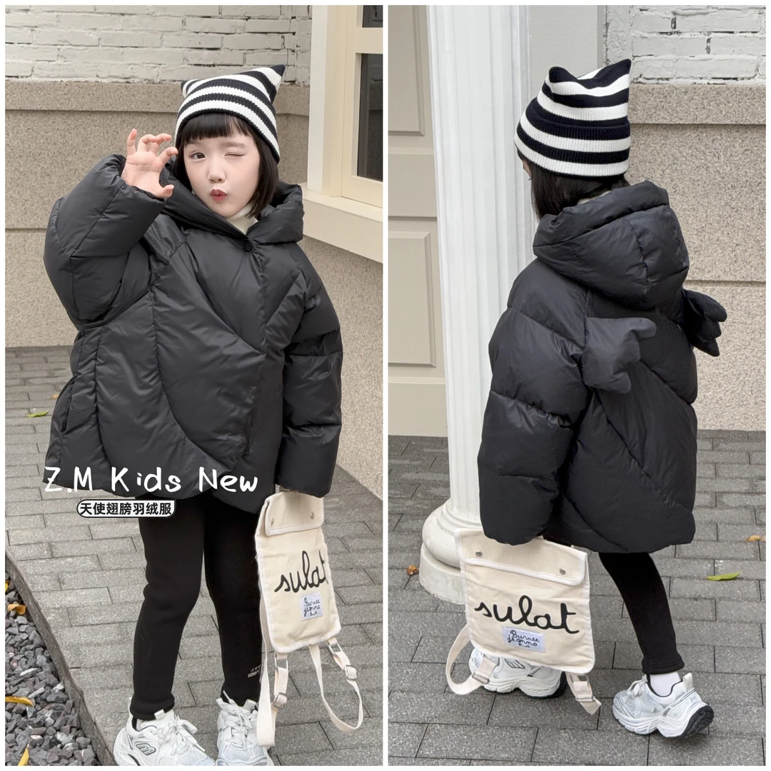 【Angle Wings 天使翅膀】冬洋气百搭女童翅膀羽绒服N-657281