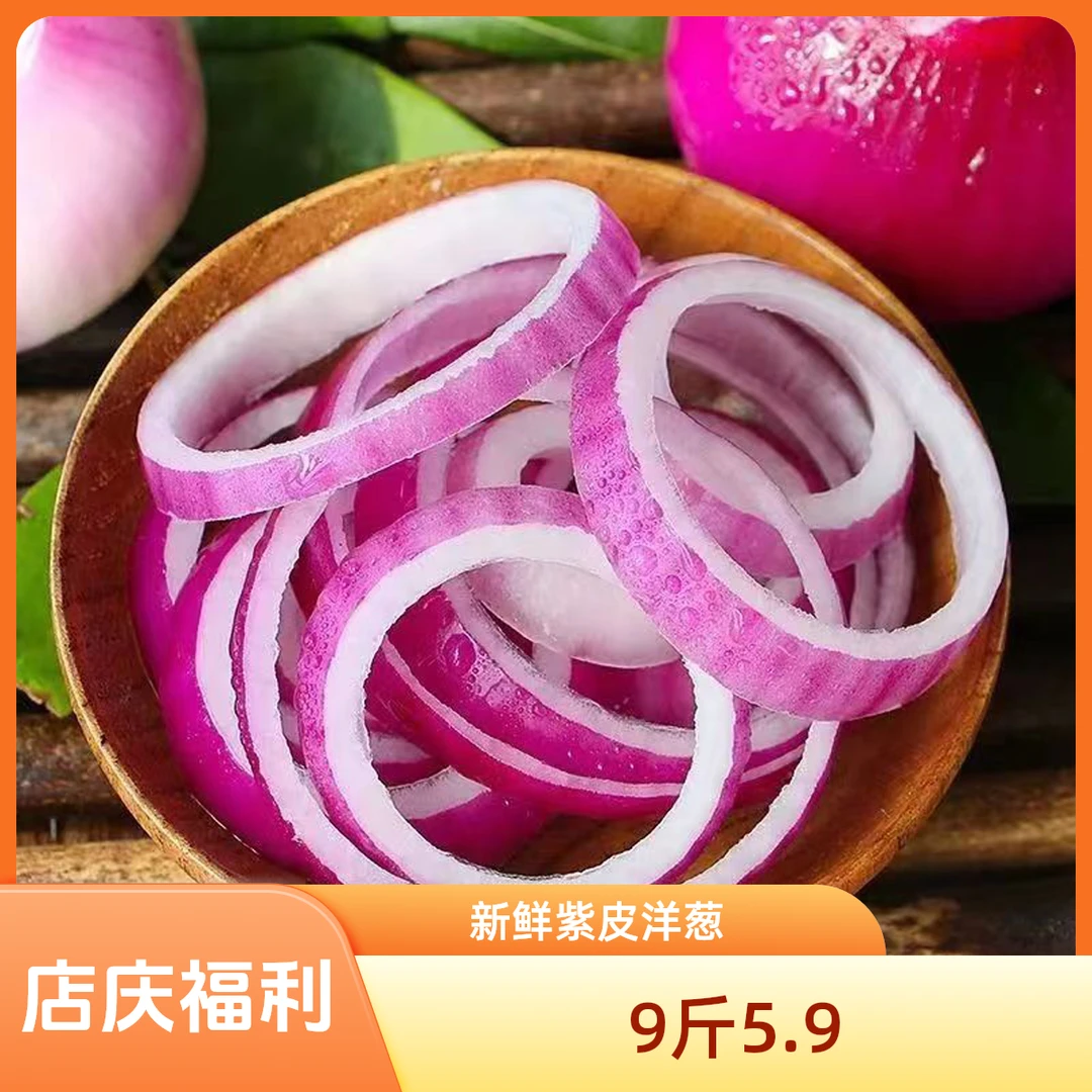 【9斤五块九】店庆福利紫皮洋葱紫粉皮洋葱新鲜洋葱头扁葱现挖现发