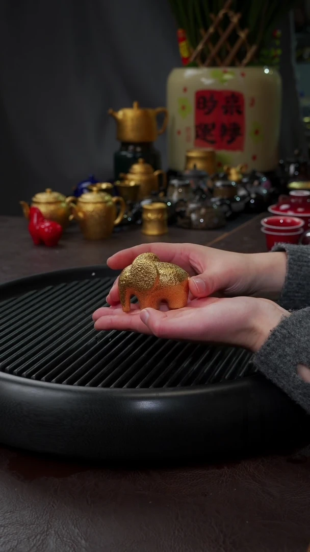 【闪购商品】杯【宜景窑鎏金】金象