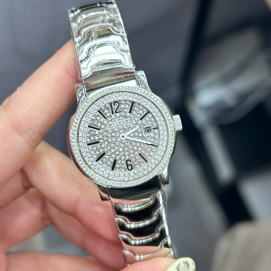 99新 BVLGARI/宝格丽 石英腕表 后钻29mm/公价56999/jm3044