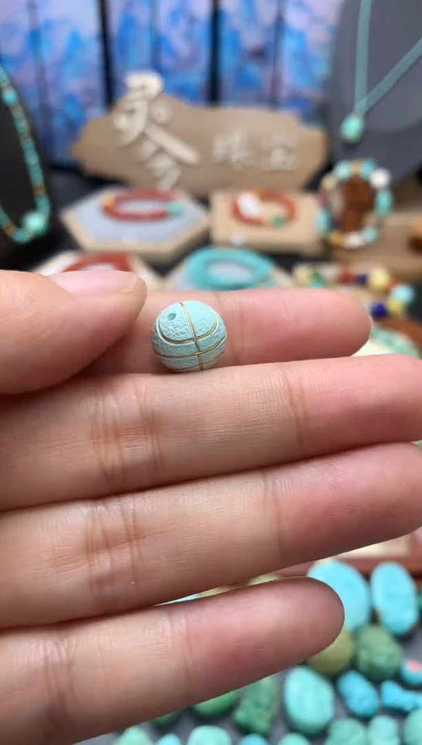 【闪购商品】绿松石挂件未镶嵌篮球