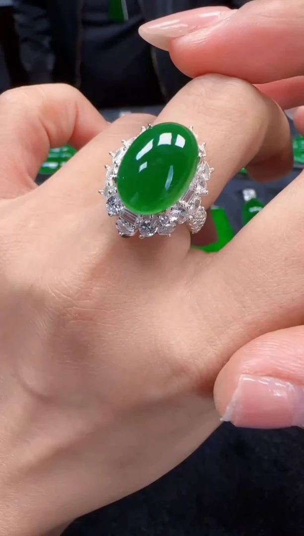 未镶嵌定制翡翠翡翠戒指139