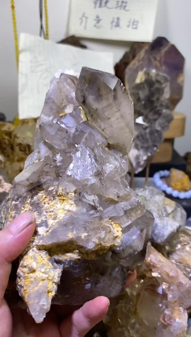 未镶嵌珠宝半成品水晶55号1292g茶水晶摆件