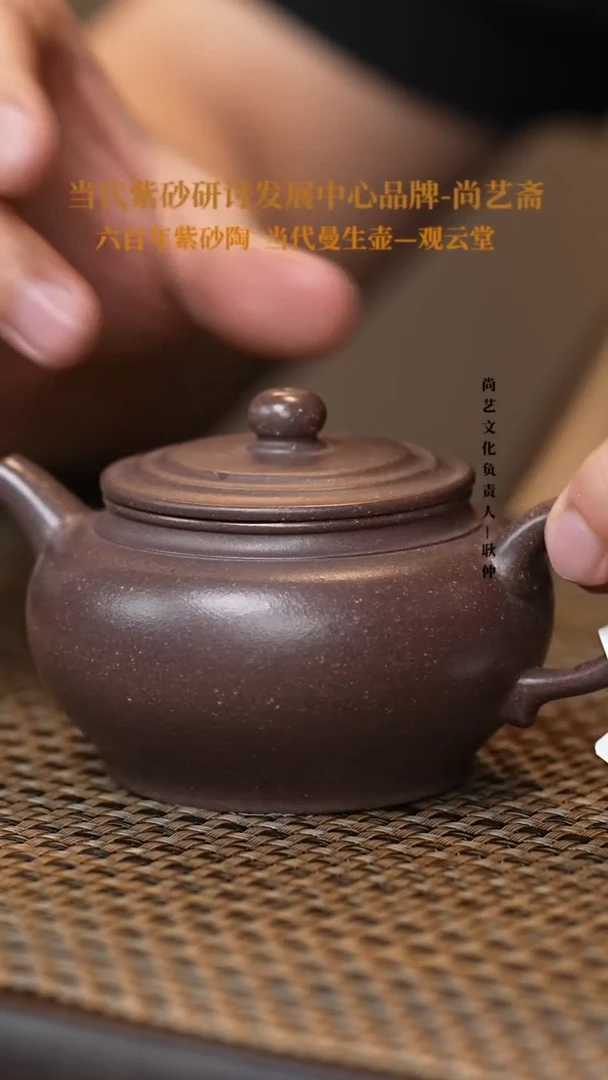 茶壶紫砂H 紫砂茶壶  天青扁鼓