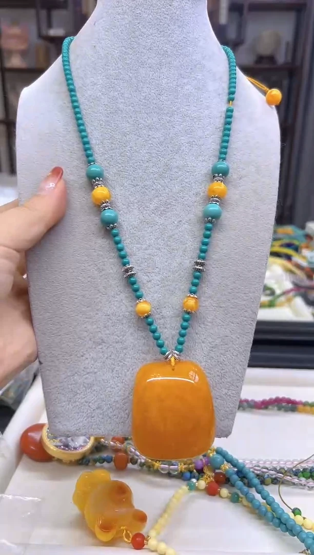 【闪购商品】蜜蜡毛衣链未镶嵌M685