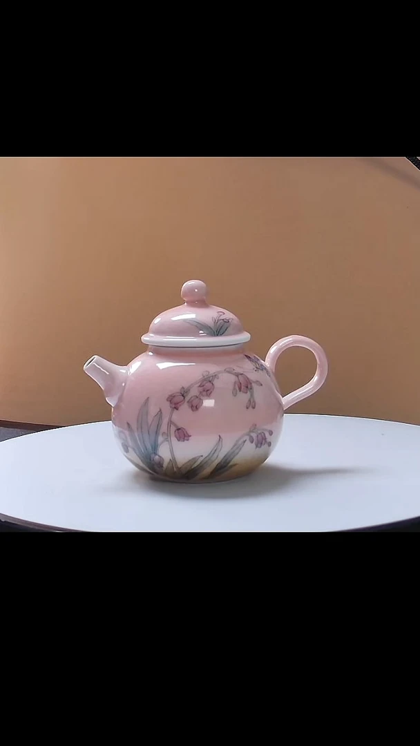 茶壶粉色蝴蝶茶壶礼盒装
