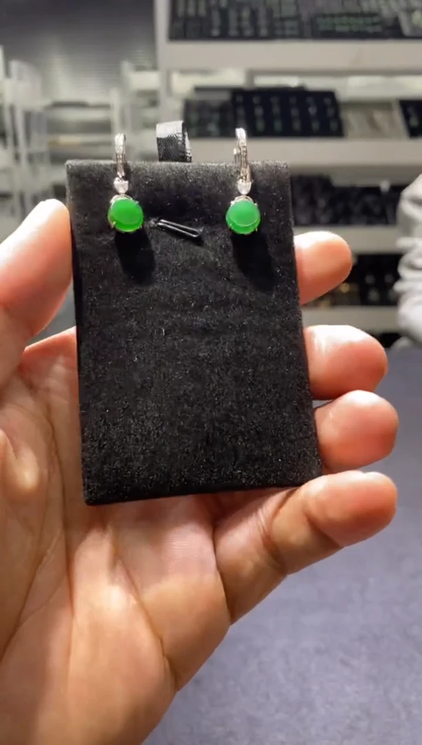 未镶嵌翡翠耳饰多样性发货不含链