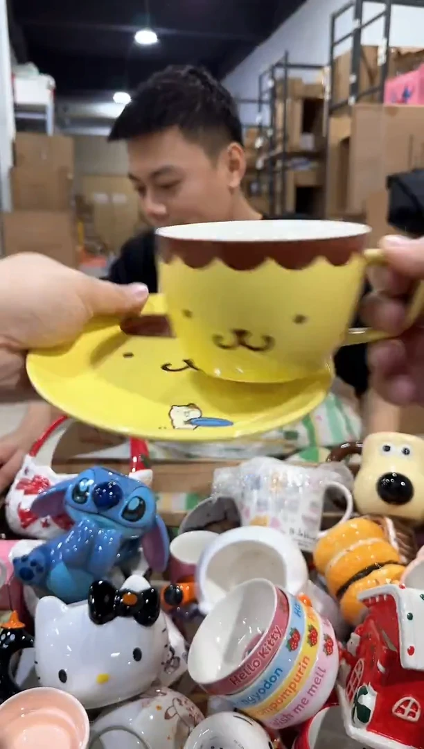 瓷片A款布丁狗一杯一碟