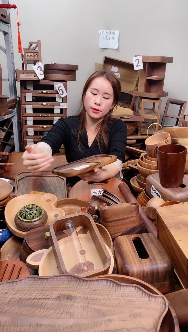 木 南美胡桃木点心盘26*13*2cm