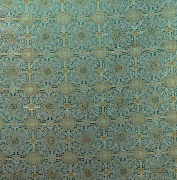 【好运丝绸】【三马宋锦】五重围桑蚕丝八达晕宋锦