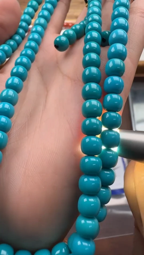 18K金镶嵌绿松石1茶**～手串手串