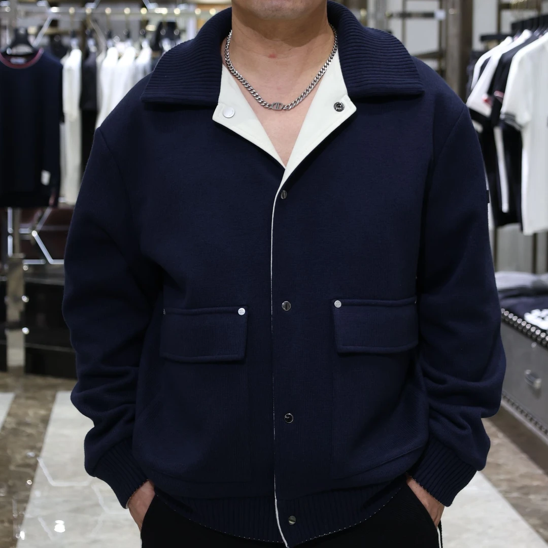 简约老钱风 Cavalli Class 双面穿针织外套