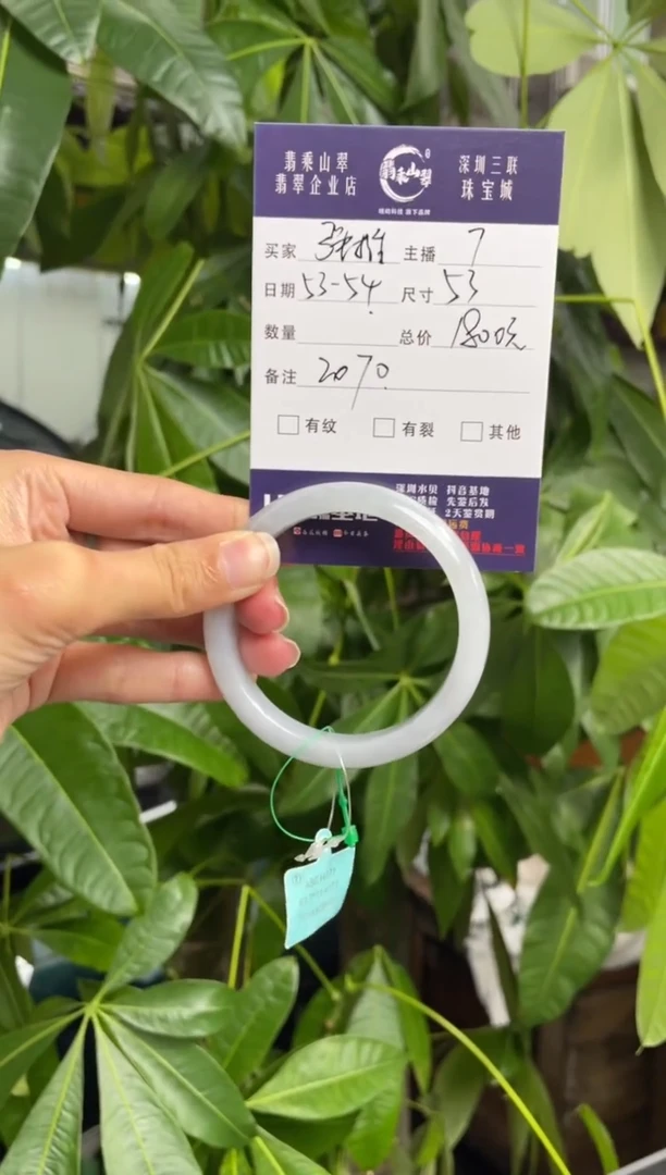 未镶嵌手镯翡翠Q 53正圈 2070