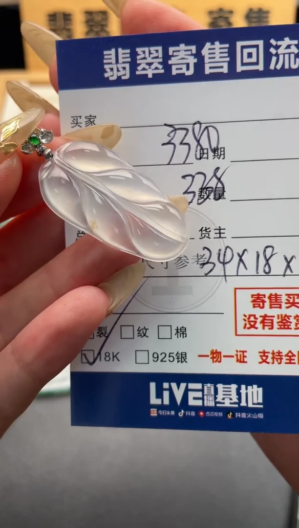 颈饰18K金镶嵌翡翠10146669