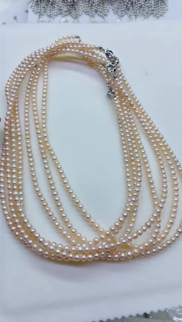 淡水珍珠合金项链多样性发其一，非无暇