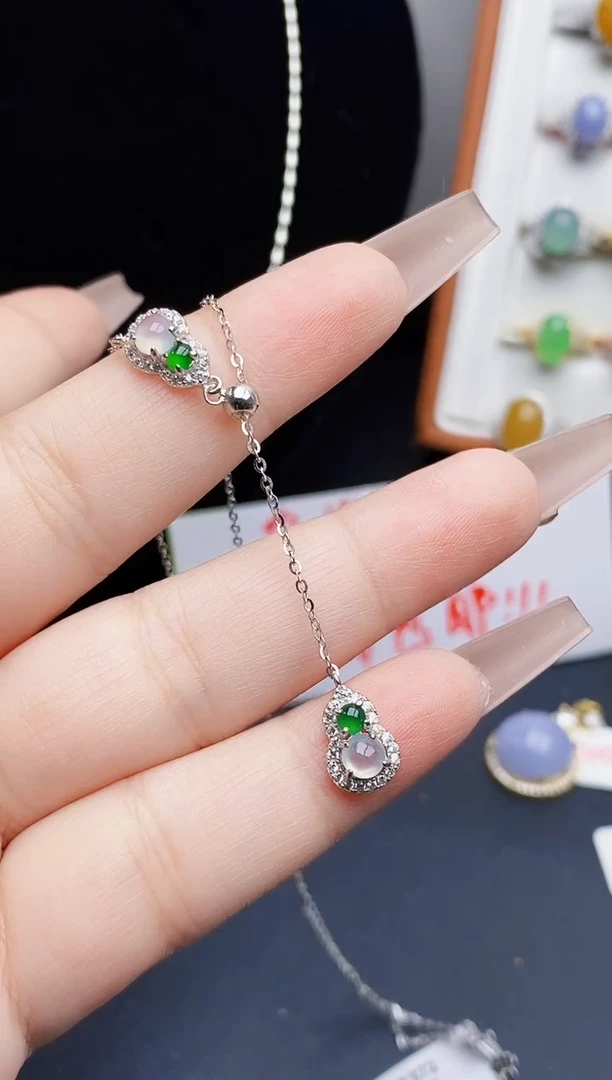 银S925镶嵌戒指翡翠3648