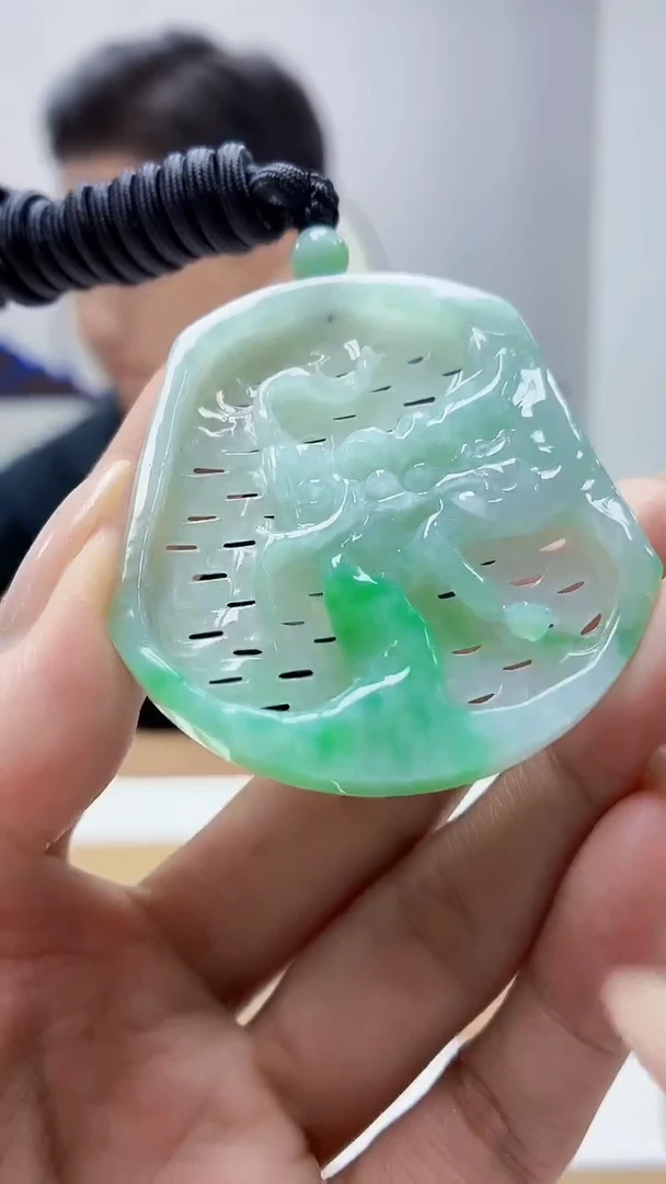 未镶嵌定制翡翠4917MM-毛货挂件70