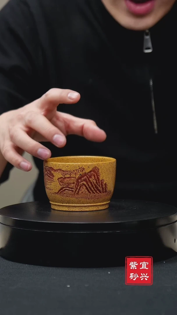 【闪购商品】紫砂茶壶7龙骨金砂柴烧杯