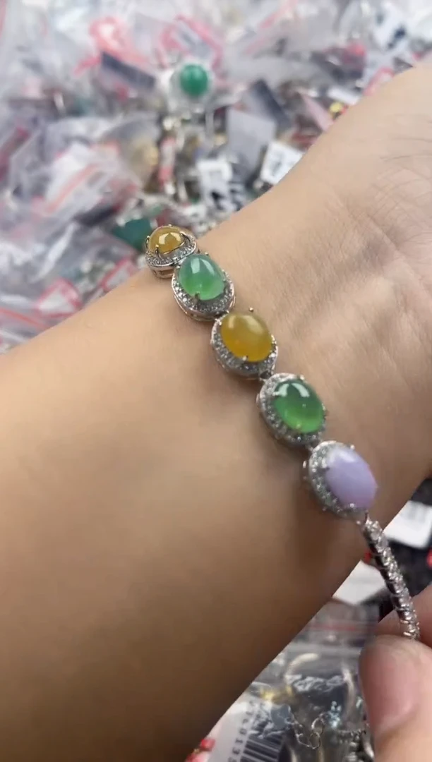 银S925镶嵌戒指翡翠777   4