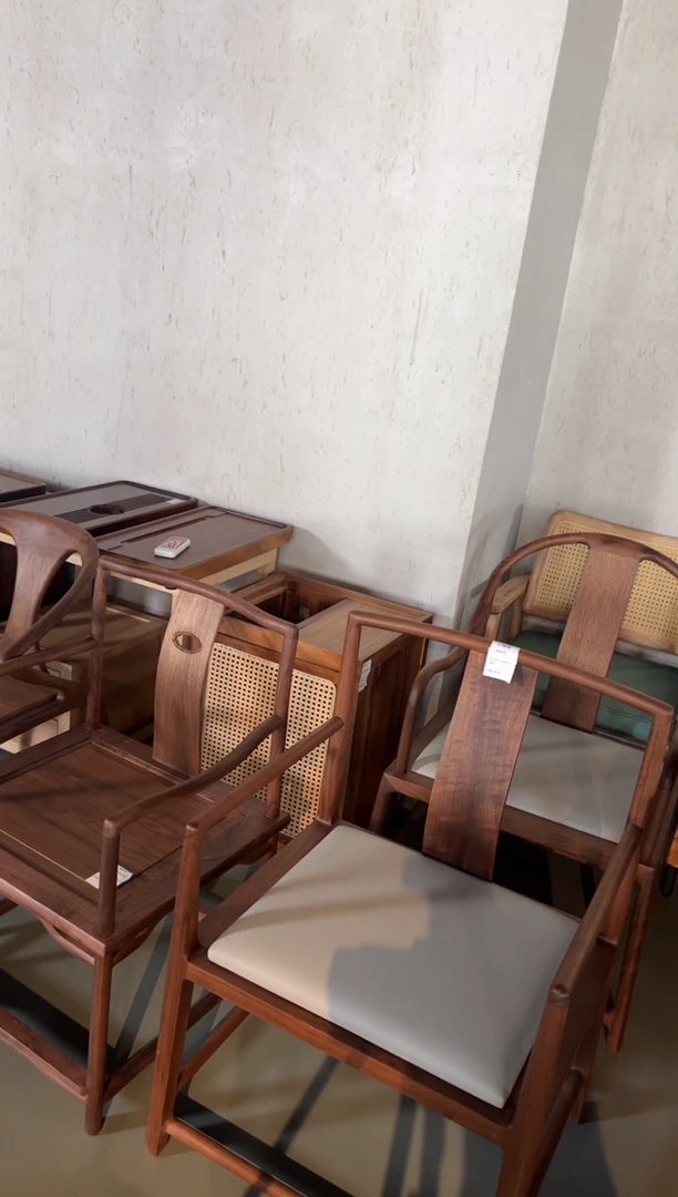 胡桃木北美黑胡桃软包椅一张