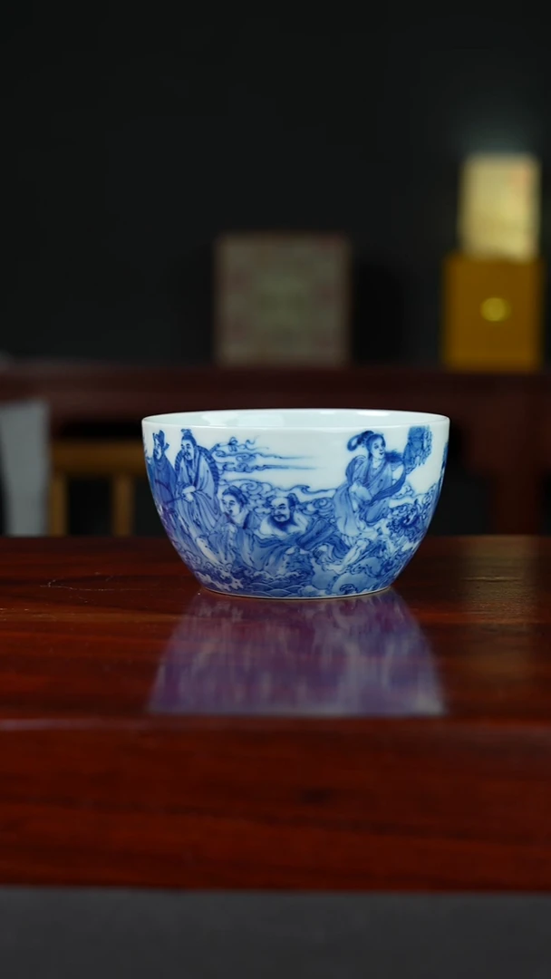 祖传窑真柴窑传承400年八仙过海八仙过海单杯