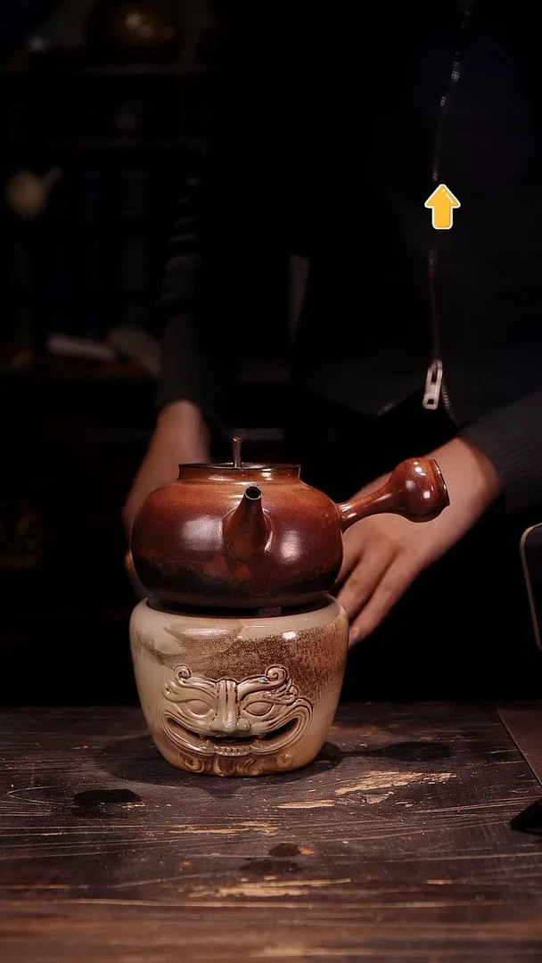 纯手工窑变宫灯加炉加电炉丝