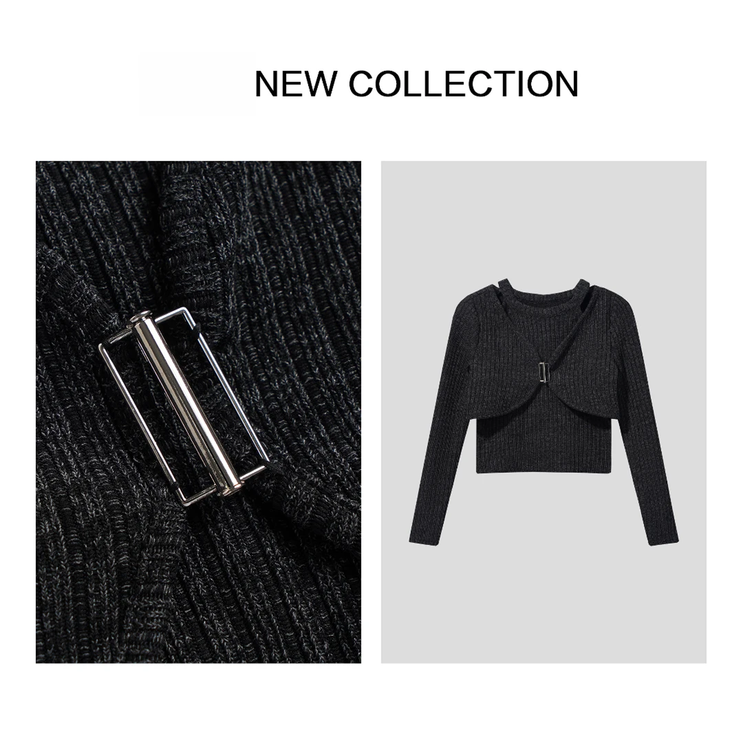 【小依专享】C5350006 冬季新款休闲女外披+背心-0006